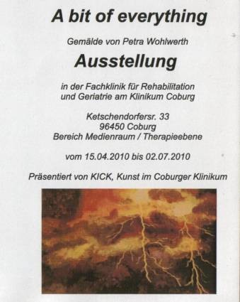 Malerei mit dem Titel "Ausstellung Coburg" von Petra Wohlwerth, Original-Kunstwerk