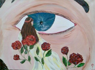 Malerei mit dem Titel "You are in my eye" von Petra Wohlwerth, Original-Kunstwerk