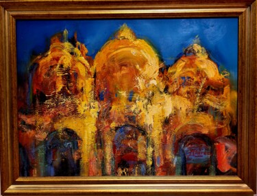 Malerei mit dem Titel "COLORS IN SAN MARCO" von Petre Chirea, Original-Kunstwerk, Öl