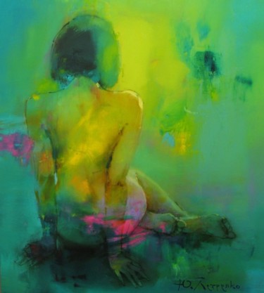 Painting titled "Nude 2" by Yuriy Petrenko, Original Artwork, Oil