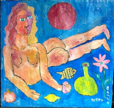 Pintura intitulada "Nude" por Petro Boyko, Obras de arte originais, Óleo