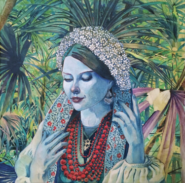 Grande Bleue Peinture intitulée "Grande Bleue" par Pétronille Remaury, Œuvre d'art originale, Acrylique