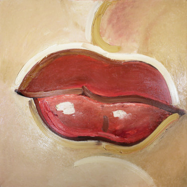 Painting titled "Губы (Lips)" by Kirill Petrov, Original Artwork, Oil
