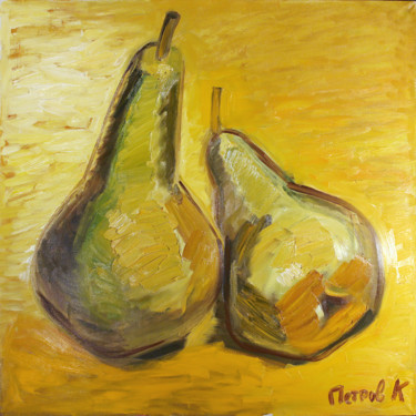 Картина под названием "Две груши. Семья (T…" - Kirill Petrov, Подлинное произведение искусства, Масло