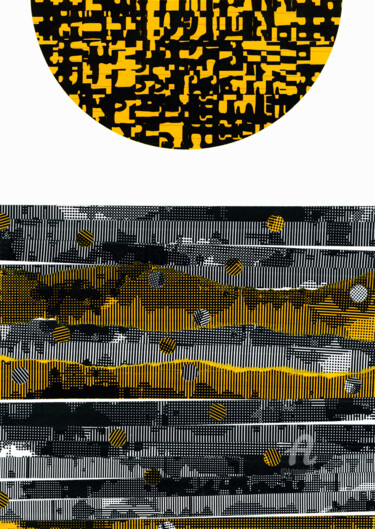 Collages intitolato "In Proximity 2" da Petr Strnad, Opera d'arte originale