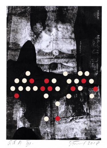 Collagen mit dem Titel "Q&A III." von Petr Strnad, Original-Kunstwerk