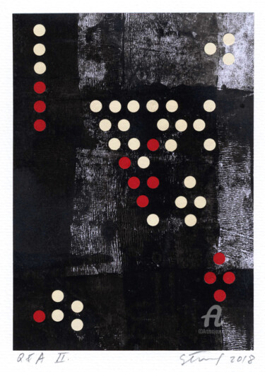 Collagen mit dem Titel "Q&A II." von Petr Strnad, Original-Kunstwerk