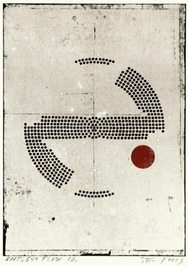 Collagen mit dem Titel "Endless Flow 10." von Petr Strnad, Original-Kunstwerk, Collagen