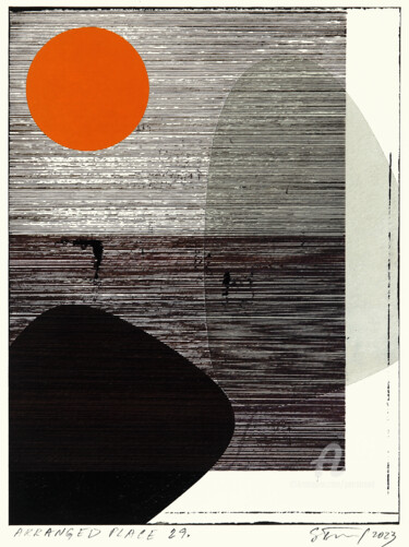Collagen mit dem Titel "Arranged Place 29." von Petr Strnad, Original-Kunstwerk, Collagen