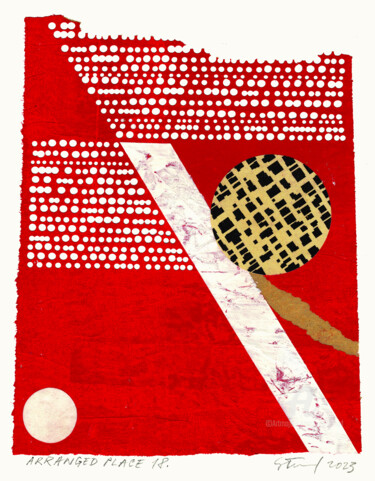 Collagen mit dem Titel "Arranged Place 18." von Petr Strnad, Original-Kunstwerk, Collagen