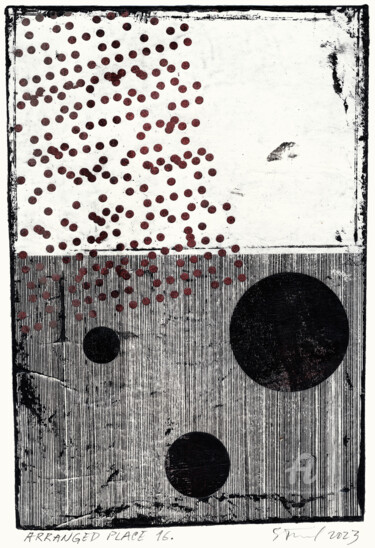 Collagen mit dem Titel "Arranged Place 16." von Petr Strnad, Original-Kunstwerk, Collagen