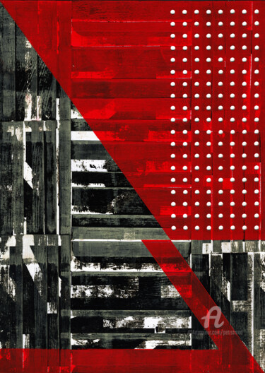 Collages getiteld "Arranged Place 9." door Petr Strnad, Origineel Kunstwerk, Collages