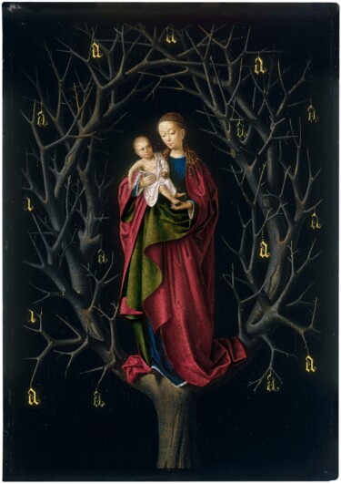 Painting titled "The Virgin of the d…" by Petrus Christus, Original Artwork, Oil