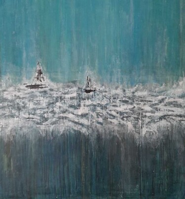 Pintura titulada "La magia del oceano" por Petya Ivanova, Obra de arte original, Acrílico