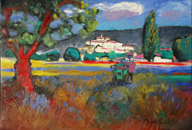 Mistral à Banon 38x55 cm ©2017 par Jacques Peyrelevade