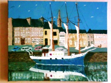 Peinture intitulée "port breton" par François Peyrout, Œuvre d'art originale