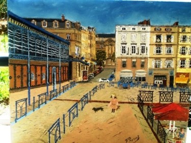 Peinture intitulée "place de la motte l…" par François Peyrout, Œuvre d'art originale
