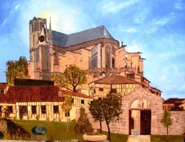 Peinture intitulée "la Cathédrale St Et…" par François Peyrout, Œuvre d'art originale