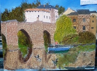 Peinture intitulée "Le pont St martial" par François Peyrout, Œuvre d'art originale