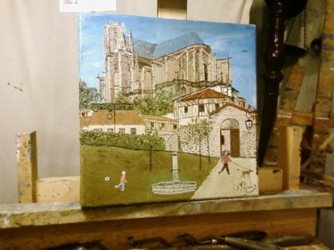 Peinture intitulée "la cathédrale" par François Peyrout, Œuvre d'art originale