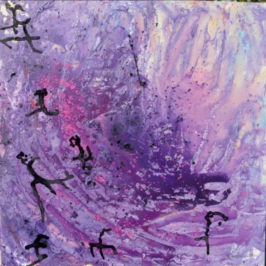 Painting titled "Caverne de Glace" by Harmony, Original Artwork, Acrylic