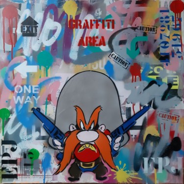 Malarstwo zatytułowany „Graffiti area” autorstwa Philippe Euger, Oryginalna praca, Farba w spray'u
