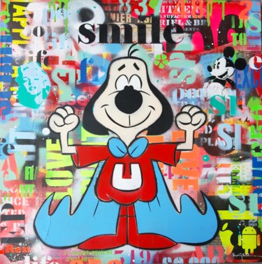 Painting titled "Smile" by Philippe Euger, Original Artwork, Spray paint