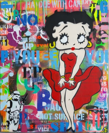 Painting titled "Betty Boop" by Philippe Euger, Original Artwork, Spray paint