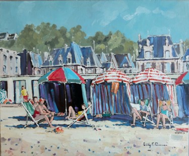 Painting titled "Trouville" by Philippe Euger, Original Artwork, Oil