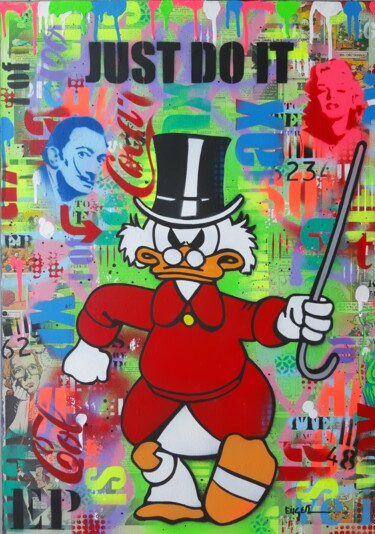 Painting titled "Just do it" by Philippe Euger, Original Artwork, Spray paint