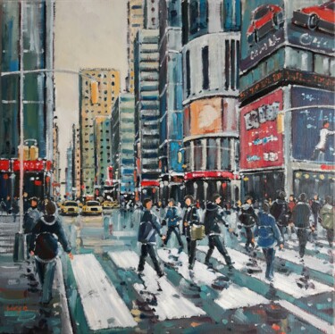 Painting titled "New York (2)" by Philippe Euger, Original Artwork, Oil