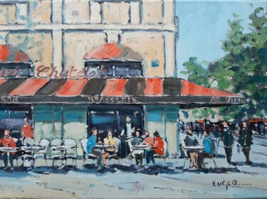 Peinture intitulée "Terrasse du vieux C…" par Philippe Euger, Œuvre d'art originale, Huile