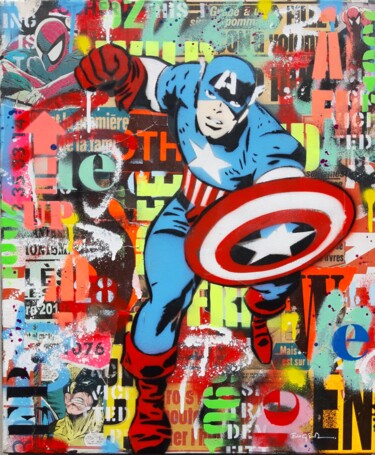 Painting titled "Urban comics" by Philippe Euger, Original Artwork, Spray paint