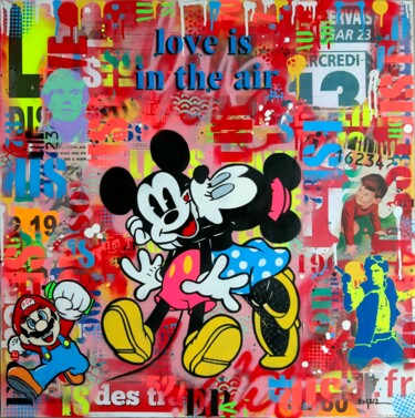 Painting titled "Love is in the air" by Philippe Euger, Original Artwork, Spray paint