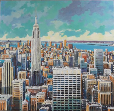 Ζωγραφική με τίτλο "New York (3)" από Philippe Euger, Αυθεντικά έργα τέχνης, Λάδι