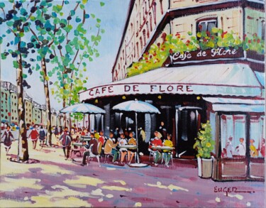 Pintura titulada "Paris, Boulevard Sa…" por Philippe Euger, Obra de arte original, Acrílico