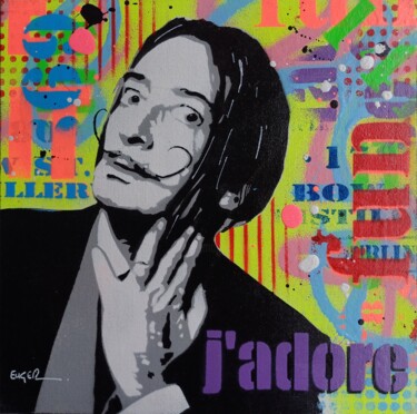 Painting titled "J'adore" by Philippe Euger, Original Artwork, Spray paint