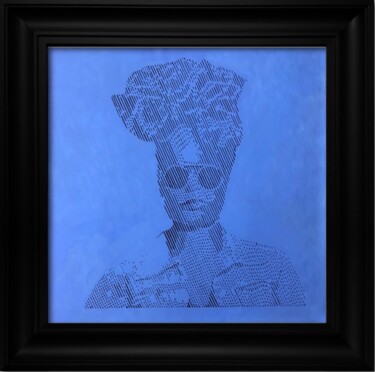 Painting titled "La diva cachée" by Philippe Sirot, Original Artwork, Oil Mounted on Wood Stretcher frame