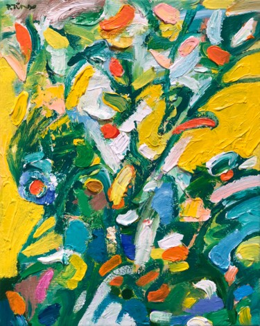 Картина под названием "Summer still life" - Tung Duc Pham, Подлинное произведение искусства, Акрил Установлен на Деревянная…