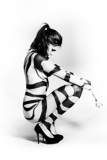 Photographie intitulée "Zebra 1" par Philippe Bourin, Œuvre d'art originale, Photographie non manipulée