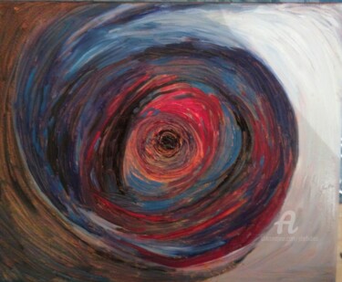 Peinture intitulée "L’œil du Cyclone Ma…" par Marie Phebidias, Œuvre d'art originale, Huile