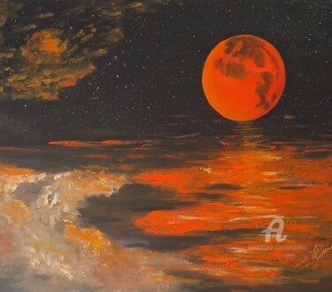 Pittura intitolato "Coucher de soleil N…" da Marie Phebidias, Opera d'arte originale, Acrilico