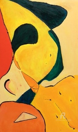 Peinture intitulée "Abstrait" par Marie Phebidias, Œuvre d'art originale, Acrylique