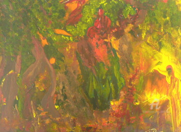 Painting titled "Abstrait" by Marie Phebidias, Original Artwork
