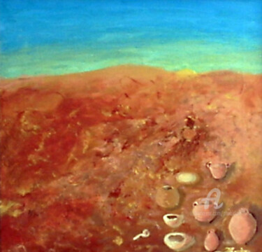 Peinture intitulée "Terre D'Ançêtres" par Marie Phebidias, Œuvre d'art originale