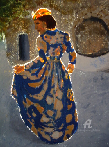 Pintura intitulada "Robe Traditionnelle…" por Marie Phebidias, Obras de arte originais
