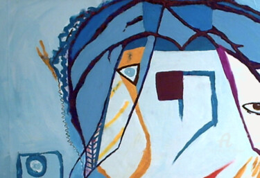Painting titled "Hommage à Picasso" by Marie Phebidias, Original Artwork, Acrylic