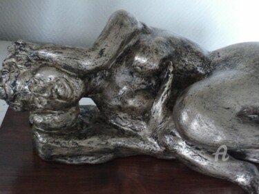 Sculpture titled "Femme Couchée" by Marie Phebidias, Original Artwork, Terra cotta