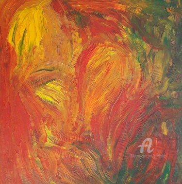 Painting titled "Réconciliation 2" by Marie Phebidias, Original Artwork, Acrylic