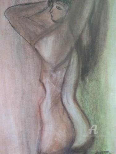 Рисунок под названием "Nu" - Marie Phebidias, Подлинное произведение искусства, Пастель